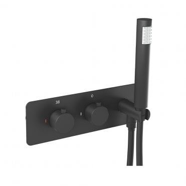 Round Horiz. Thermostatic shower valve inc kit