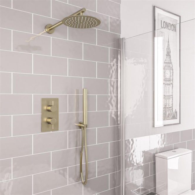 Eastbrook Round Shower Bundle Brushed Brass