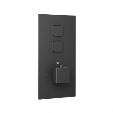 Square Concealed Ther.Double Push But.Shower Valve