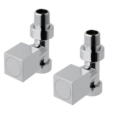 Square straight radiator valves