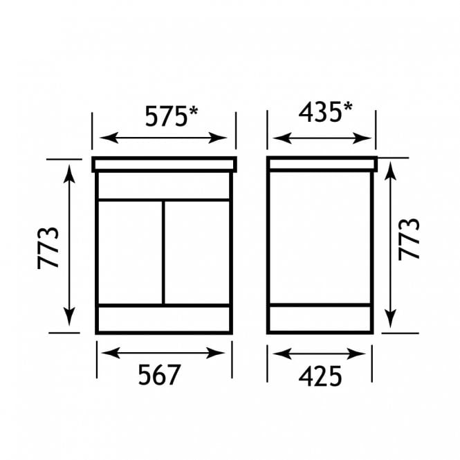 Eastbrook Ultra 600 vanity unit