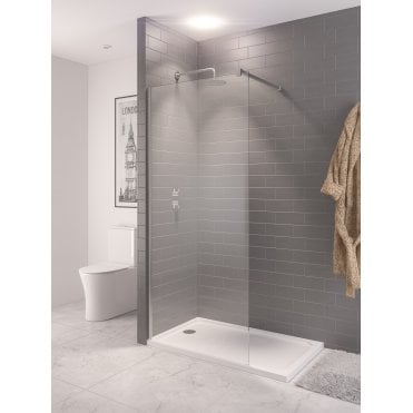 Vantage 2000 8mm walkin panel 1300 x 2000 Chrome