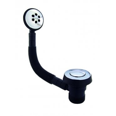 1 1/2" Chrome Sprung Bath Waste & Overflow
