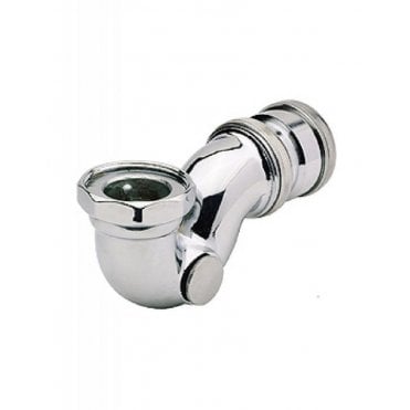 Embrass Peerless Bath 'P' Trap Chrome Traditional Baths