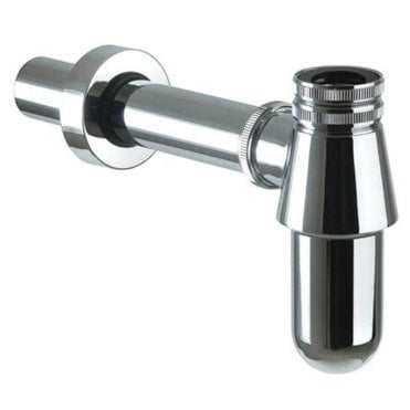 Brass Chrome Bottle Trap 1 1/4" BSP 300mm Outlet Pipe