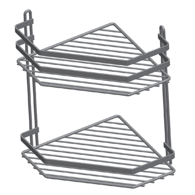 Euroshowers  Double Corner Wire Basket