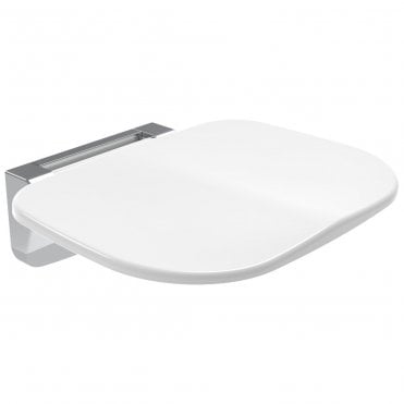 Duroplastic Wall Mounted Folding Shower Seat White