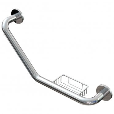 Euroshowers Grab Rail with Soap Dish Chrome 39100