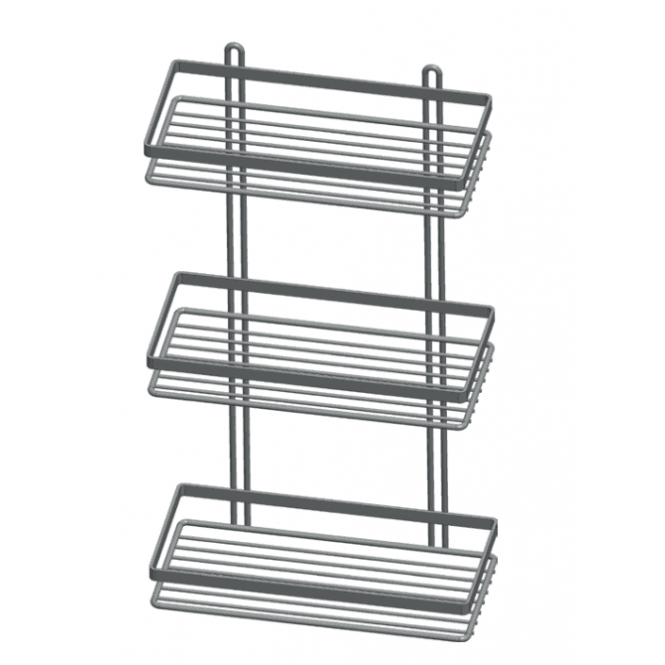 Euroshowers  Triple Rectangle Wire Basket