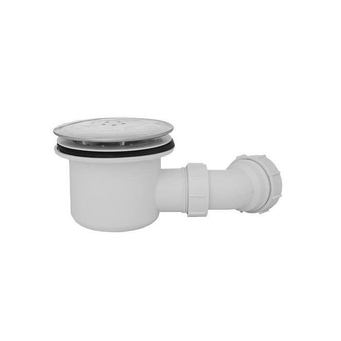Fluidmaster 90mm Hi-Flow Shower Waste Trap Chrome SWT001