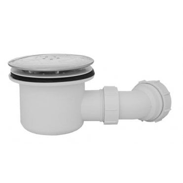90mm Hi-Flow Shower Waste Trap Chrome SWT001