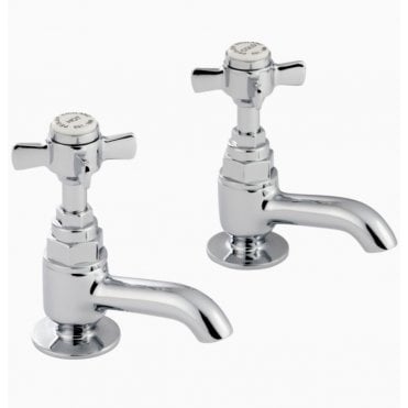 Francis Pegler Sequel Cloakroom Short Nose Basin Taps Pair Chrome