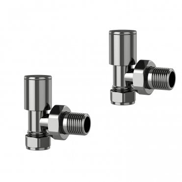 Frontline Angled Radiator Valves (Pair) Black Nickel F09218