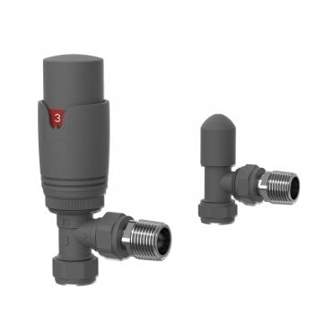 Frontline Angled Thermostatic Valve Set Graphite F09223