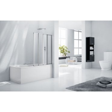 Frontline Aquaglass+ 3mm 4 Fold Bath Screen