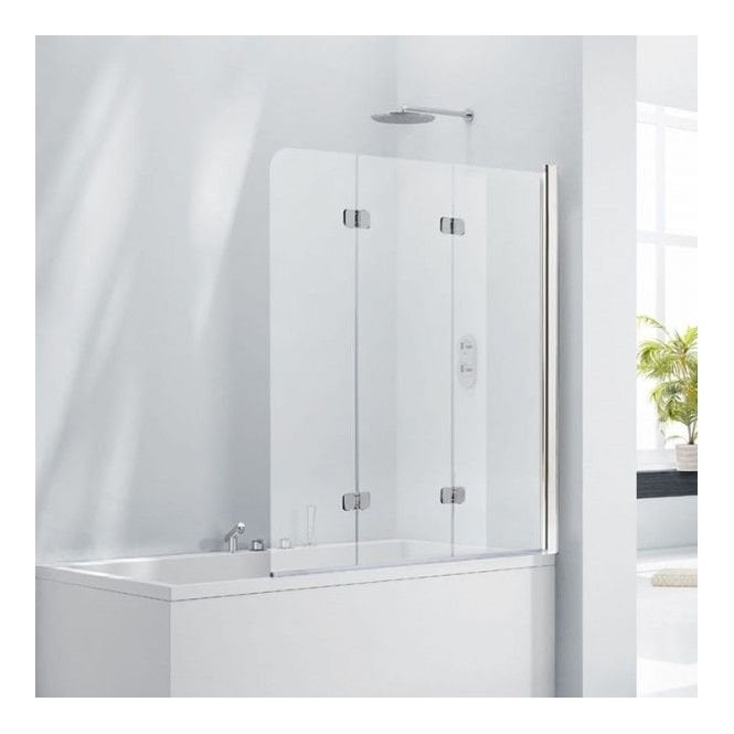 Frontline  Aquaglass+ 6mm Frameless 3 Fold Bath Screen - Left Hand