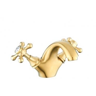 Frontline Edwardian Short Neck Basin Mixer B/Brass F10649