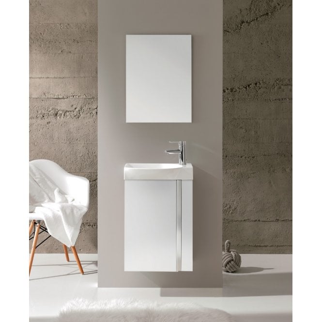 Frontline  Elegance 45Cm W/Hung Unit Set Gloss White F04874