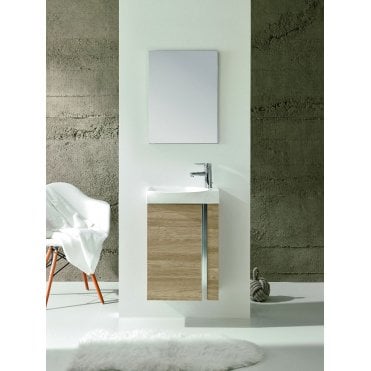 Frontline Elegance Floorstanding Vanity Unit And Mirror - Walnut