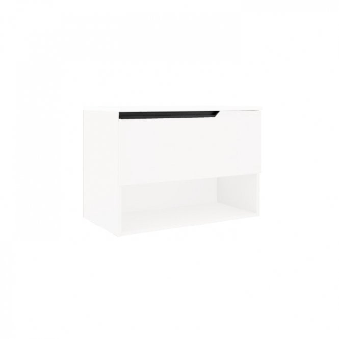Frontline  Eleven 800 1Drw Unit & Shelf Matt White F10261