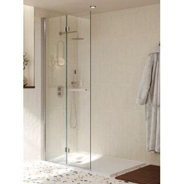 Frontline Hinged 2-Fold Walkin Panel 1000 8Mm F01349