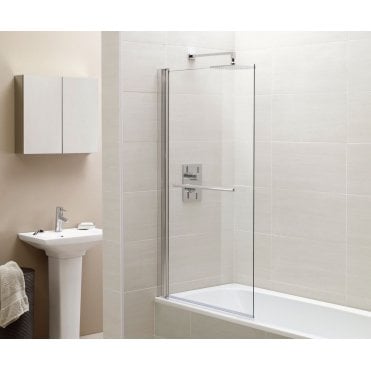 Frontline IdentitiÃ‚² 6mm Square Single Bath Screen with Towel Rail