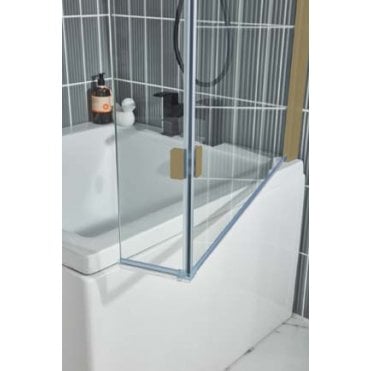Frontline L SHAPE BATH SCREEN WITHOUT RAIL 6mm BRS F10765
