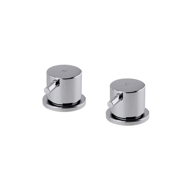 Frontline  Round Deck Bath Side Valve Chrome F10385