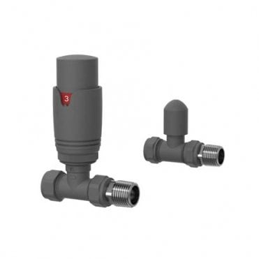 Frontline Straight Thermosatic Valve Anthracite F09241
