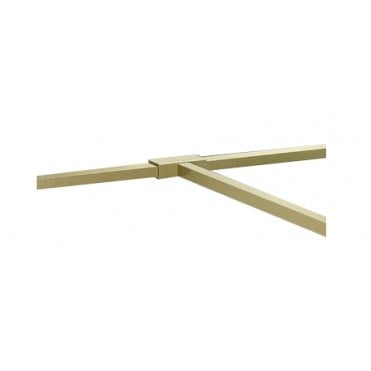 Frontline Walk-In T Connector Brushed Brass F09276