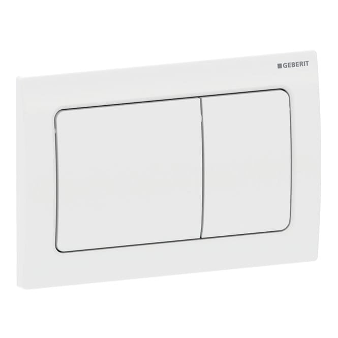 Geberit  Alpha01 flush plate for dual flush, square: White