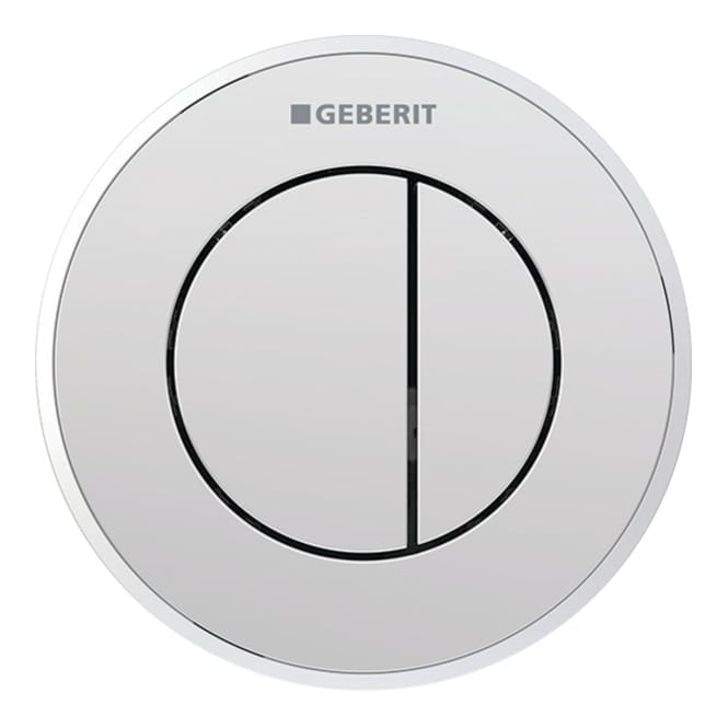 Geberit  Dual Flush Button Pneumatic - Type 10 - Gloss Chrome / Matt Chrome