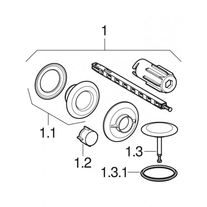 Geberit  eberit Bath Drain Actuator Ch