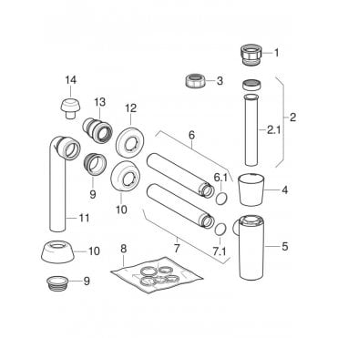 Geberit eberit Bottle Trap Seal Set