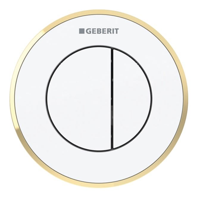 Geberit  eberit Dual Flush Button Pneumatic - Type 10 - White / Gold