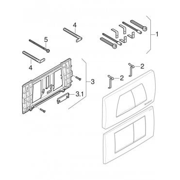 Geberit eberit Geberit actuator rod for Twinline concealed cistern