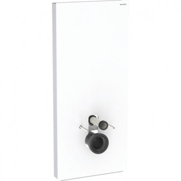 Geberit eberit Monolith For Wall Mounted WC 1140mm  Glass Front Cladding: White Glass  Aluminium