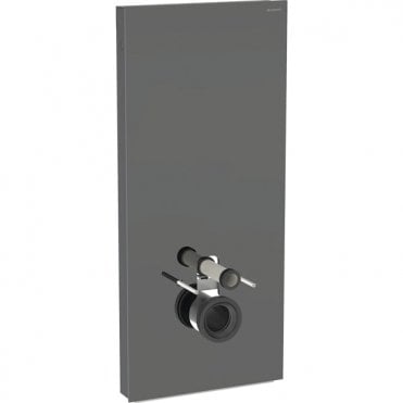 Geberit eberit Monolith For Wall Mounted WC 1140mm- Lava Glass  Black Chrome Aluminium
