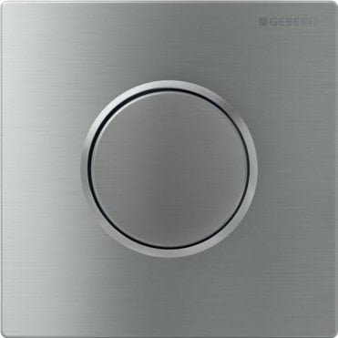 Geberit eberit Pneumatic Urinal Control - Sigma10 - Brushed Stainless Steel / Polished Stainless Steel