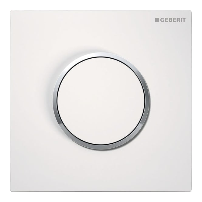 Geberit  eberit Pneumatic Urinal Control - Sigma10 - White / Gloss Chrome/ White