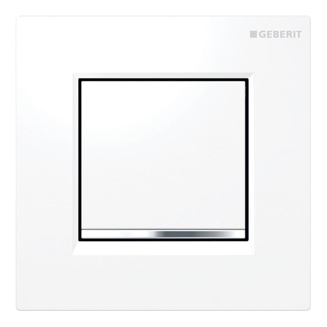 Geberit  eberit Pneumatic Urinal Control - Type 20 - White / Gloss Chrome / White