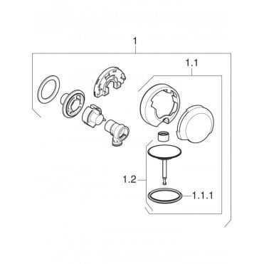 Geberit eberit Ready-To-Fit Set Bath Drain