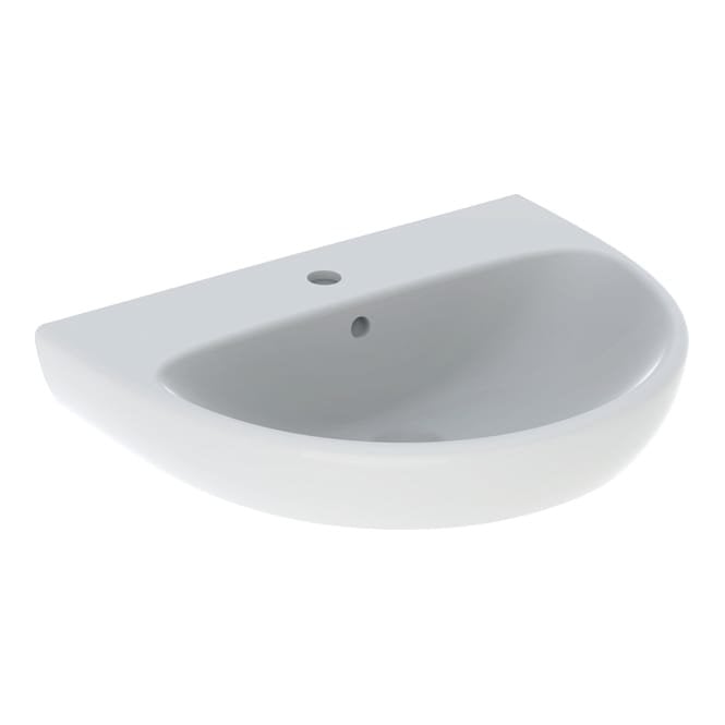 Geberit  eberit Selnova 600mm Washbasin - White - 1 Tap Hole