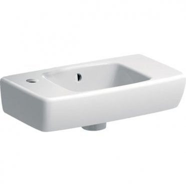 Geberit eberit Selnova Square 450mm Handrinse Basin - White - Left Hand Tap Hole