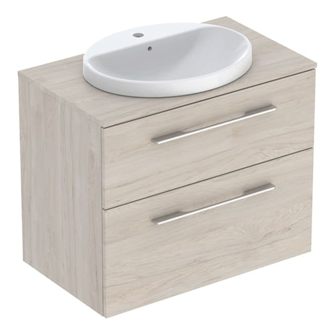 Geberit  eberit Selnova Square 800mm Basin&Unit Light Hickory