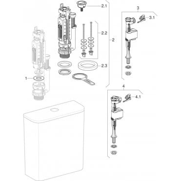 Geberit eberit Selnova WC Fastening Set