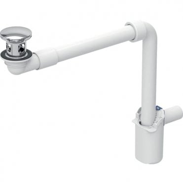 Geberit eberit washbasin drain, space-saving model, slim design, with external waste plug with push actuat