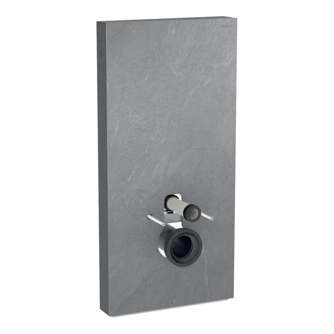 Geberit  eberit WC Monolith 485 x 1010h x 106mm: Stoneware Slate/Black Chrome