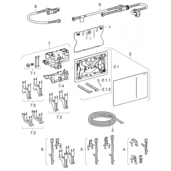 Geberit  Push & Distance Rods