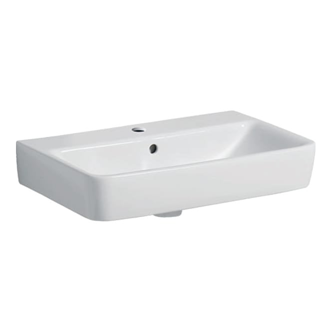 Geberit  Selnova Compact 600mm Washbasin - White - 1 Tap Hole